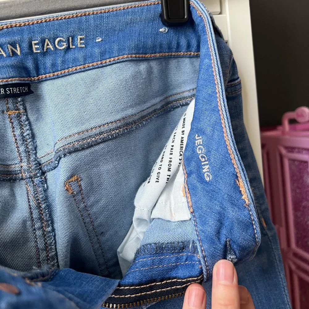 American Eagle Outfitters Light Blue Skinny Jeggings Jeans - Picture 7 of 9